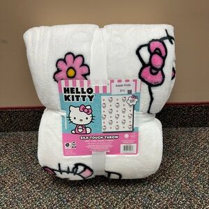 Hello Kitty Pink and White Silk Touch Throw